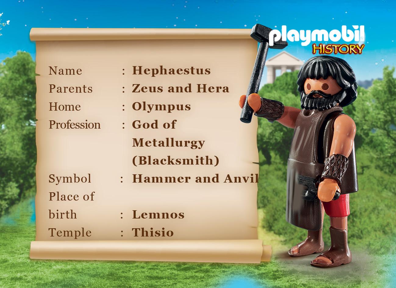 Playmobil,HEPHAESTUS,GREEK GOD,EUROPEAN EXCLUSIVE,NO BOX